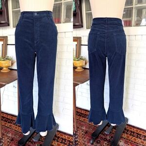 MOTHER Navy Corduroy Trousers